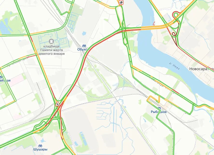    Фото: скриншот сервиса Яндекс.Пробки