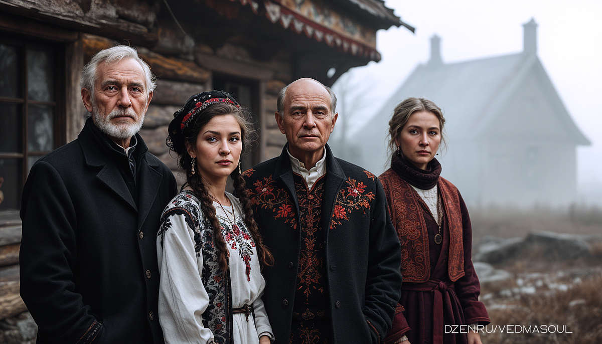 Авторское изображение @vedmasoul. Cгенерировано ИИ.  Родовая чистка, родовая порча