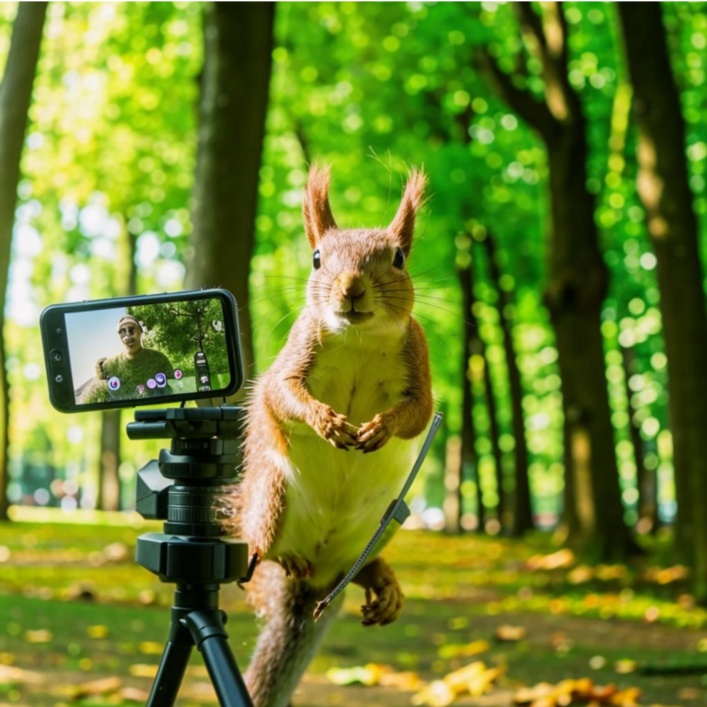 Добровольный помощник блогера, решившего сделать селфи на природе