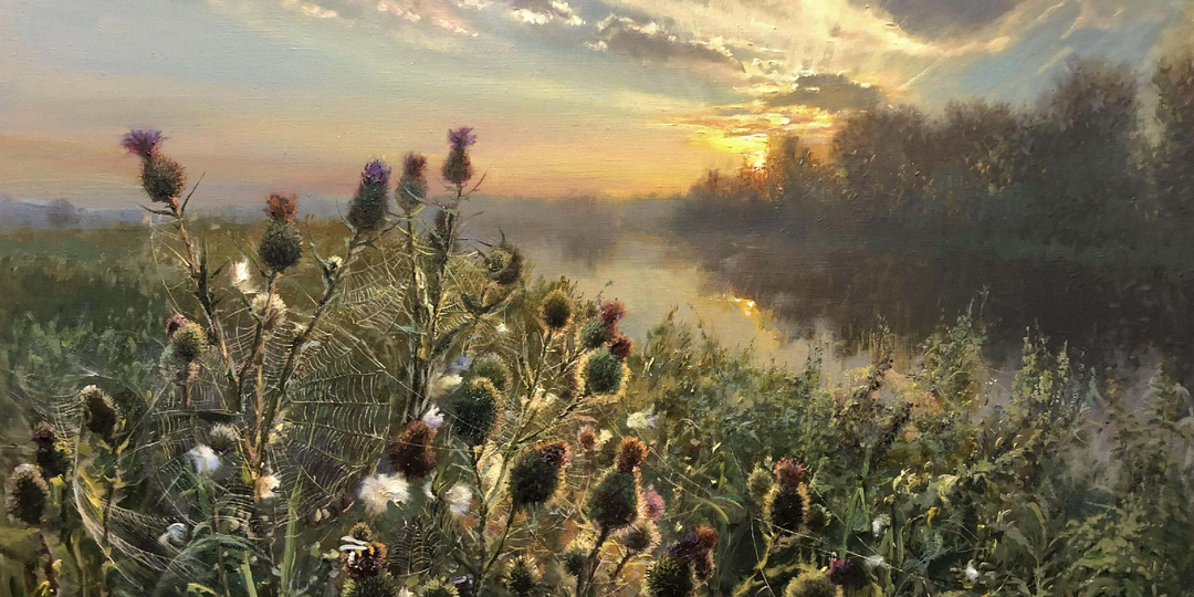 А за рекой соловушка поет | Душевная живопись Александра Прокопенко