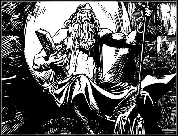 Изображение Митры в одном из комиксов о Конане