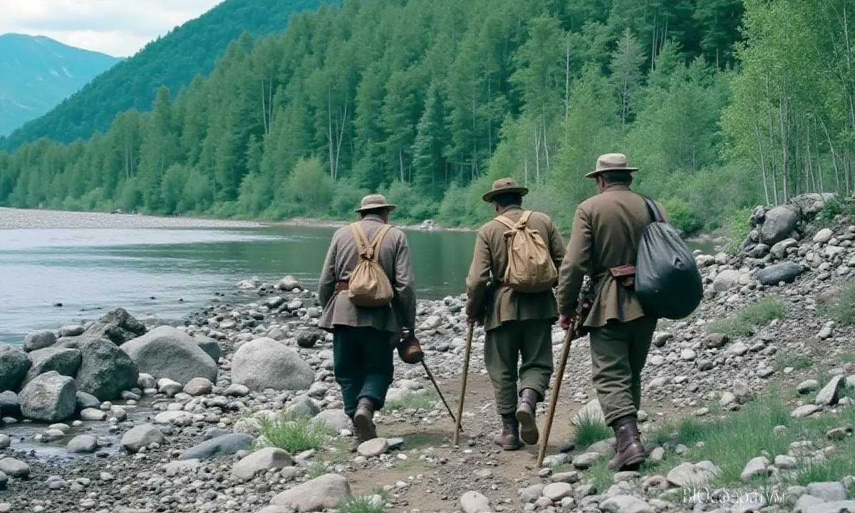 Старатели искали золото.