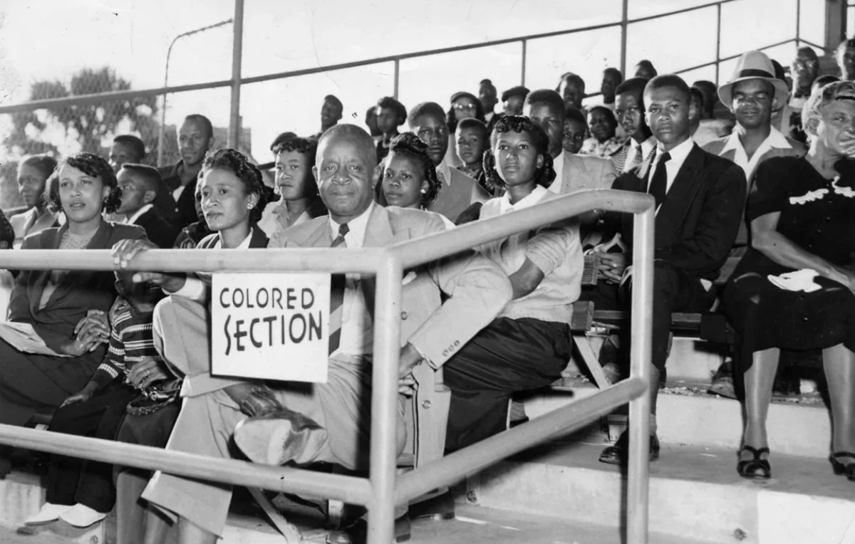 Сектор для цветных на стадионе в Вирджинии. 