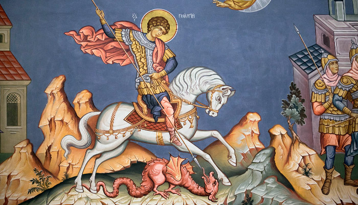 Святой Георгий на коне. Фото: ugraeparhia.ru