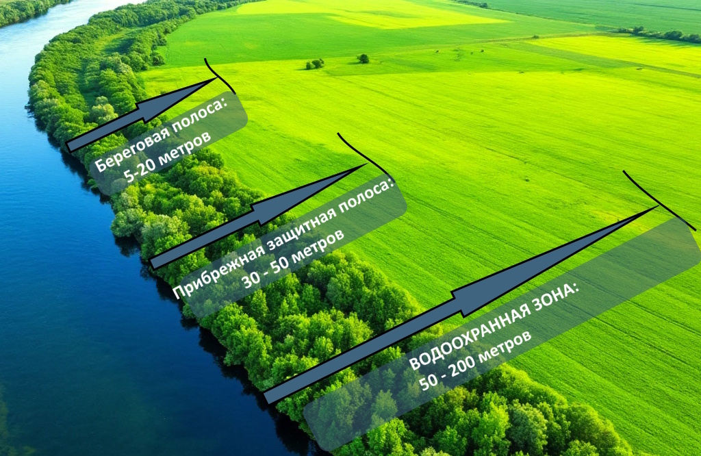 Схематичное изображение трех важных зон, в которых действуют ограничения