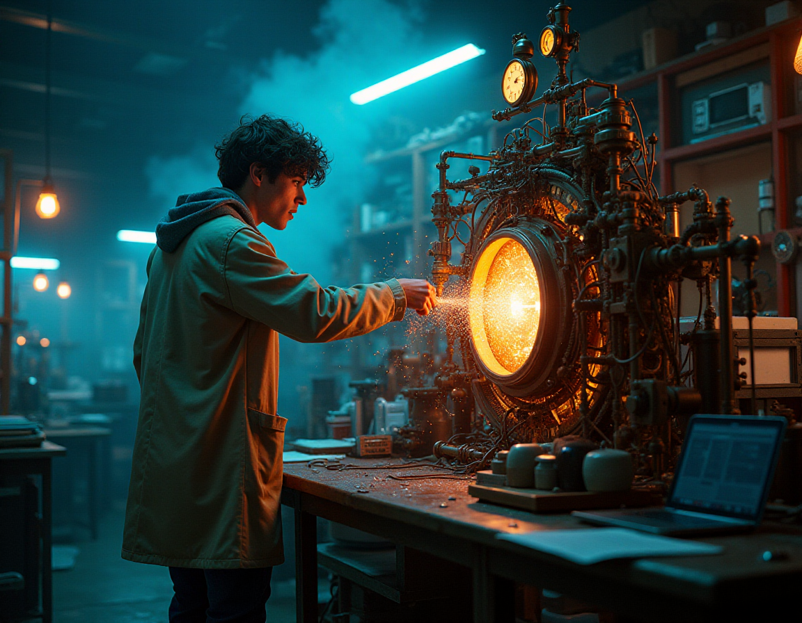 Глава 1. Мечта

В тихом городе на окраине Парижа жил молодой студент физики по имени Люк Вилен. Его мечтой с детства было создать устройство, способное работать бесконечно без потери энергии — вечный двигатель. Все его товарищи смеялись: «Это невозможно!», но Люк не слушал. Он верил в то, что законы физики ещё не изучены полностью.

Он проводил ночи за книгами, рассчитывая формулы и рисуя схемы. Его дед, бывший инженер, часто повторял: «Если хочешь изменить мир — начни с самого малого». Люк слушал эти слова и мечтал о том, как его изобретение может вылечить болезни, освоить космос или даже изменить историю человечества.

Глава 2. Первые шаги

В университете Люк нашёл единомышленника — девушку по имени Анастасия, которая изучала квантовую физику. Они вместе разрабатывали прототип, используя нанотехнологии и необычные материалы. Но каждый эксперимент заканчивался провалом: устройство останавливалось, теряло энергию или вовсе лопалось.

Однажды, работая над новой схемой, Люк заметил странный эффект: в одной из точек устройства временно возникал «пространственный вакуум», который не подчинялся обычным законам физики. Он решил углубиться в это явление.

Глава 3. Пробуждение

После месяца исследований Люк и Анастасия создали миниатюрную модель вечного двигателя, используя квантовые ячейки, способные «поглощать» энергию из окружающего пространства. Устройство работало! Несколько часов — но не бесконечно.

Но однажды ночью, когда они проводили тест, в лаборатории внезапно потемнело. Все приборы выключились, а на экране появилось сообщение:


«Энергия — это не то, что ты думаешь».


Люк и Анастасия поняли: они создали не просто двигатель — связь с чем-то древним, чему никто не может объяснить.

продолжение следует