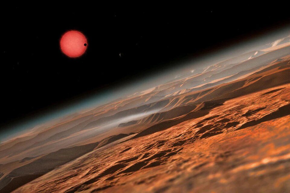 Рис. 2. Художественное представление семи планет системы TRAPPIST-1.