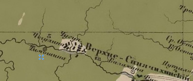 Фрагмент карты Стрельбицкого.