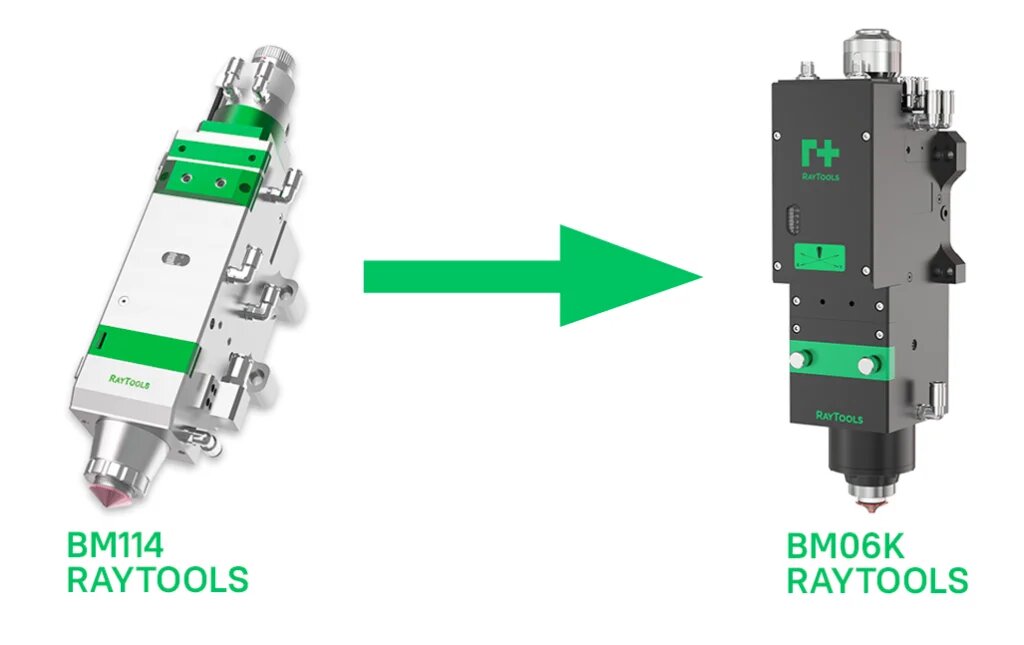 Замена лазерной головы BM114 RayTools на BM06K RayTools