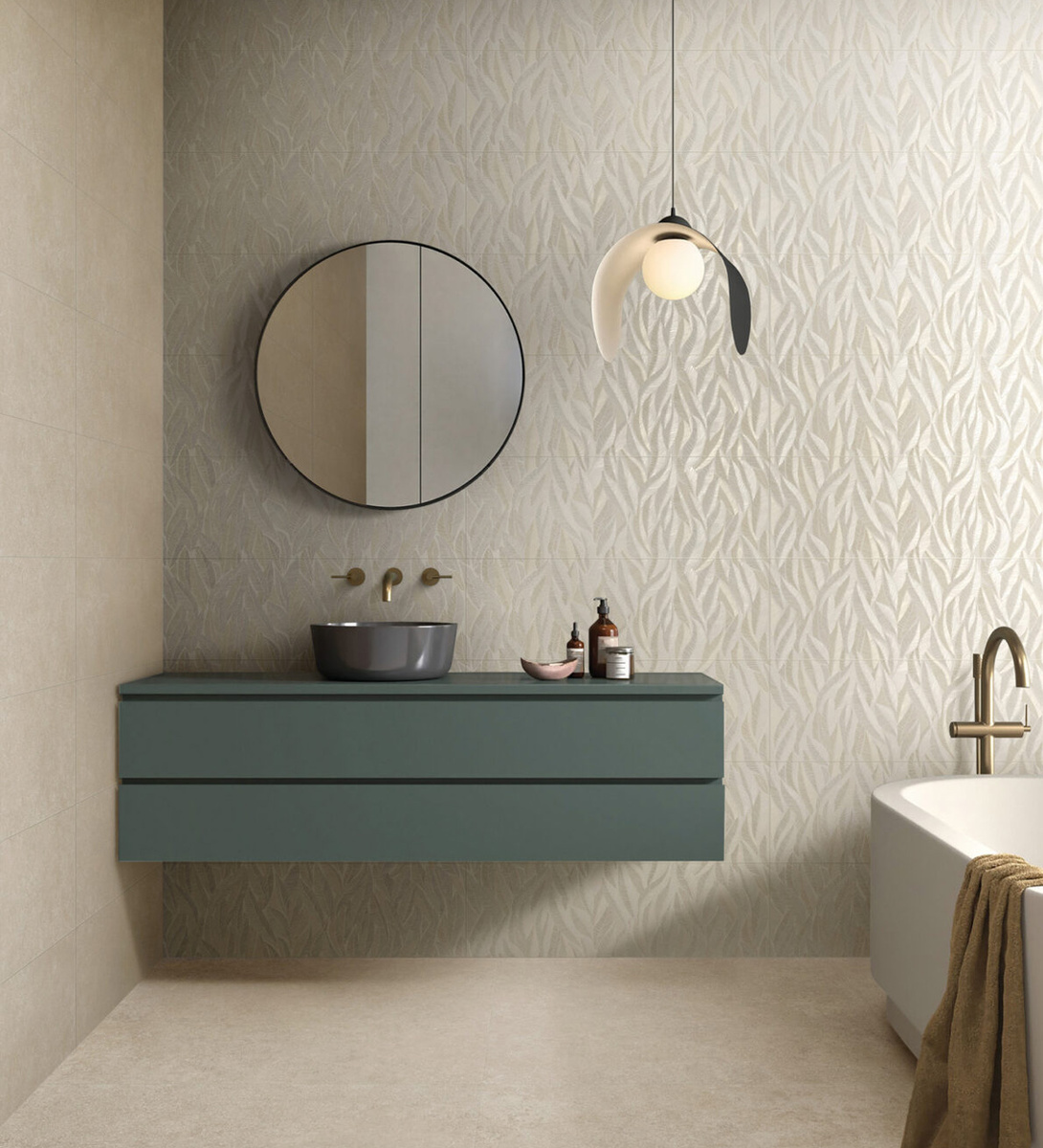 Керамогранит в интерьере от Marazzi Italy, коллекция Room Wall