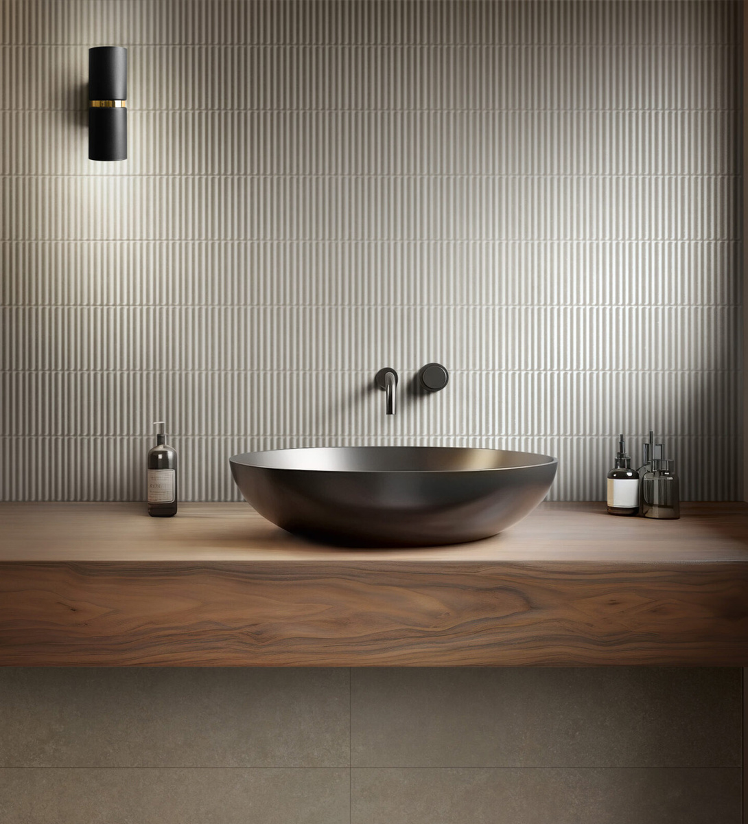 Керамогранит в интерьере от Marazzi Italy, коллекция Room Wall