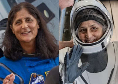 59-летняя Сунита Уильямс до и после полета.