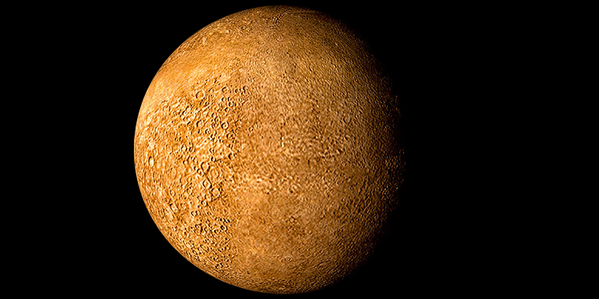 Меркурий вблизи художественное изображение.