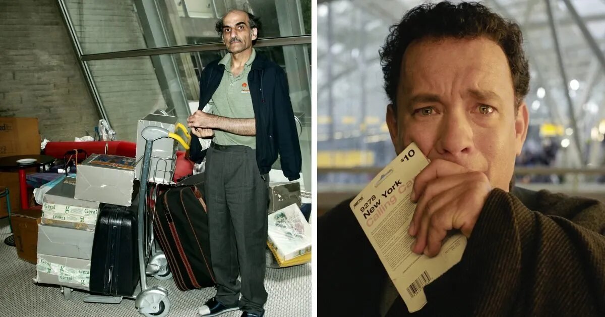 Справа Виктор Наворски - герой фильма "Терминал", слева его прототип - Мехран Нассери из Ирана.