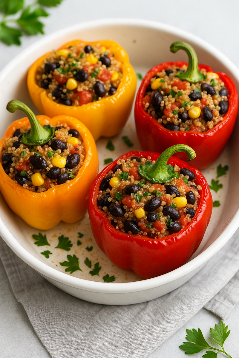 Вегетарианские фаршированные перцы 