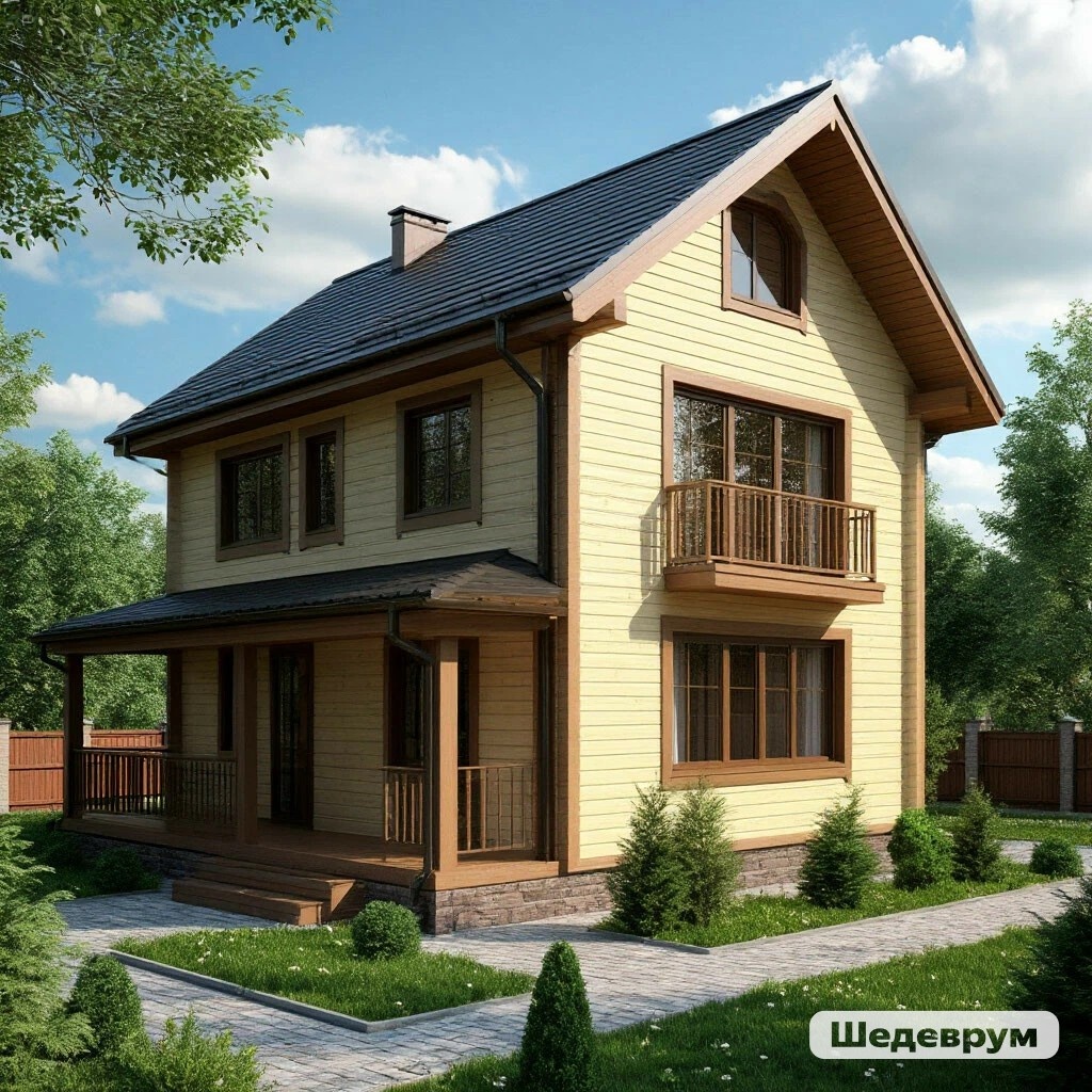 Дом в 2 этажа 