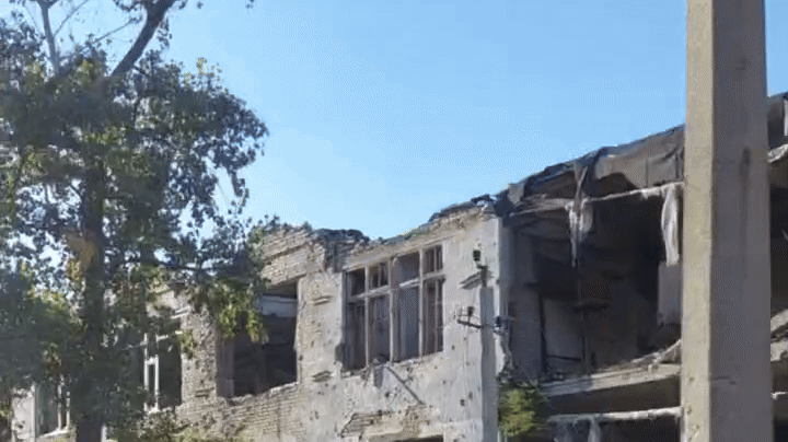    Бахмут 13 сентября 2023 года. GIF: видео предоставлено Царьградом