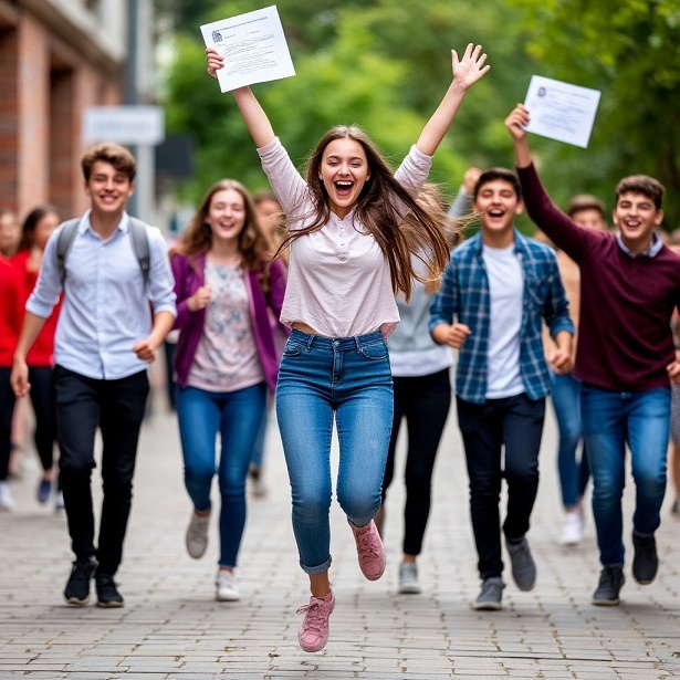 Таня радуется поступлению