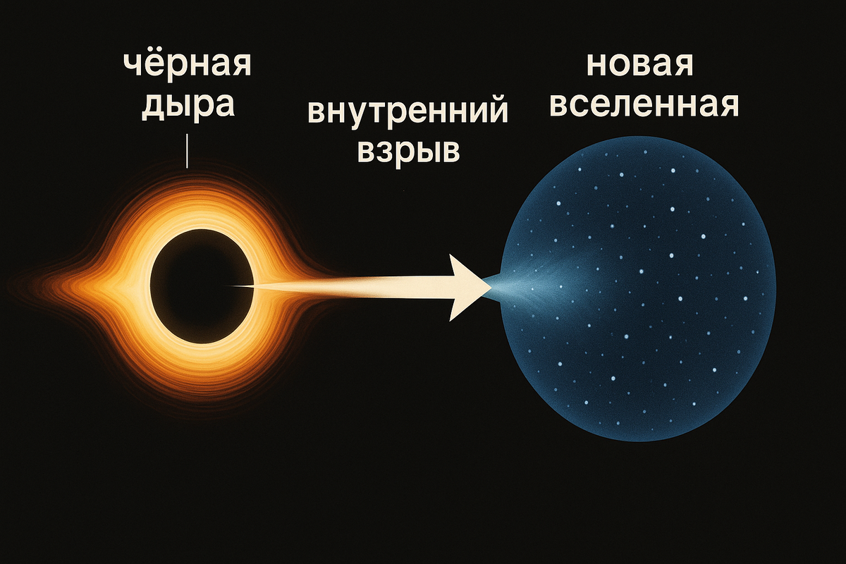 Смелая идея: внутри каждой чёрной дыры может рождаться новая Вселенная.
