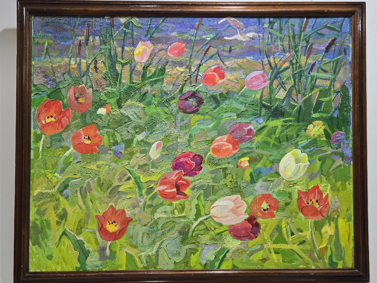 Экспозиция в национальном музее Калмыкии. Рокчинский Г.О "Весна на Маныче"