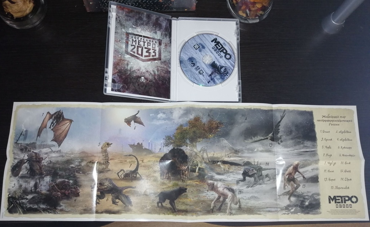 Наполнение DVD Box компьютерной игры Метро: Исход. Издание первого дня