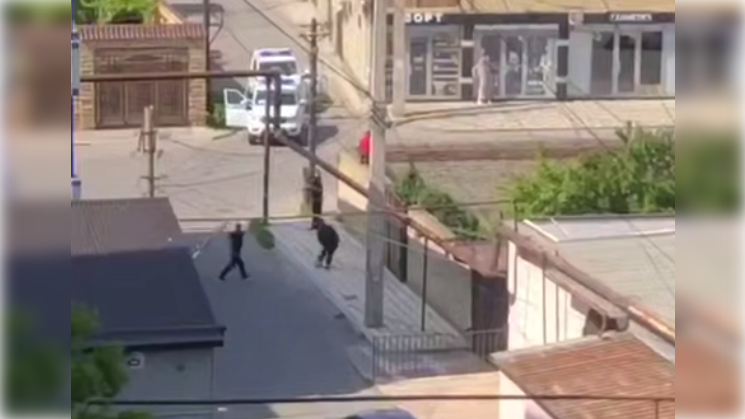 Кадры начала перестрелки / Фото: t.me/ENews112