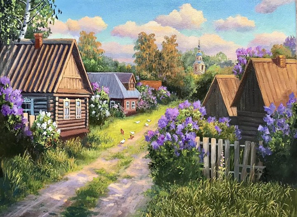 "Сиреневая улица, май в деревне." Источник изображения :  @gilman  и Яндекс картинка.