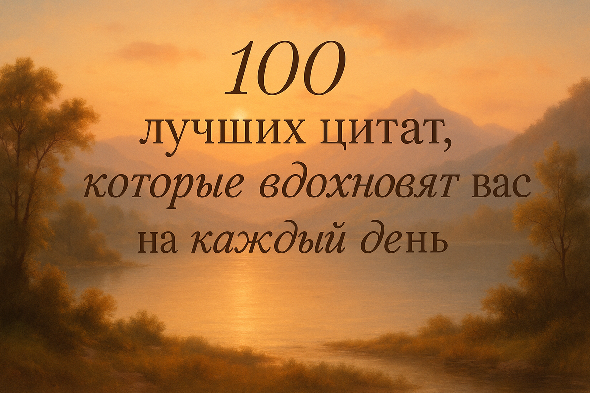 100 лучших цитат, которые вдохновят вас на каждый день