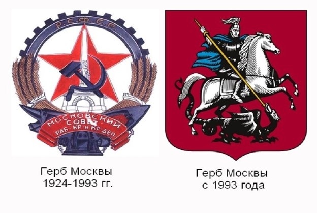 Гербы Москвы Фото из открытого доступа
