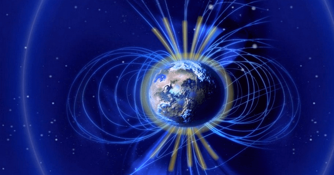 Магнитное поле Земли художественное изображение.