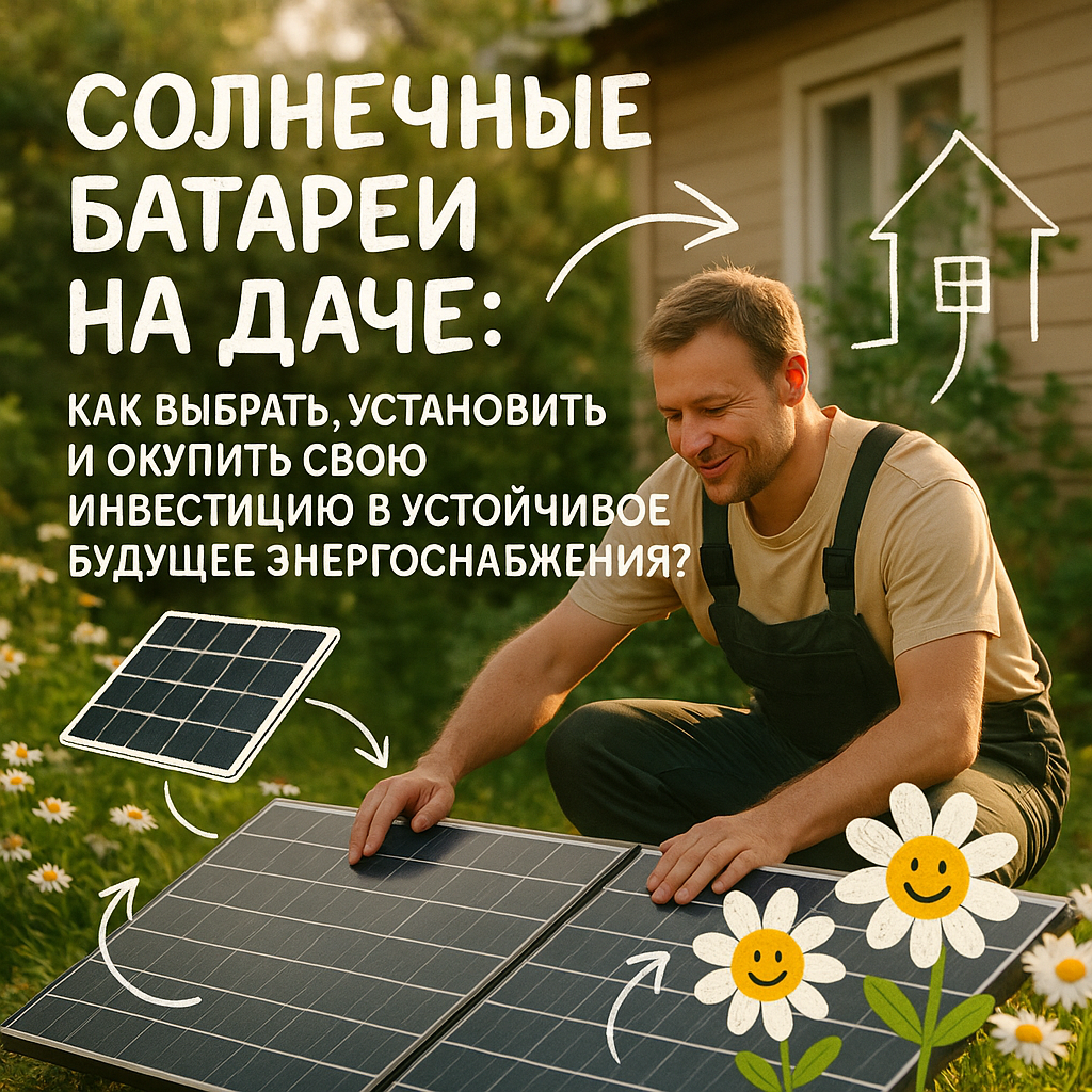    Солнечные батареи на даче: как выбрать, установить и окупить свою инвестицию в устойчивое будущее энергоснабжения?