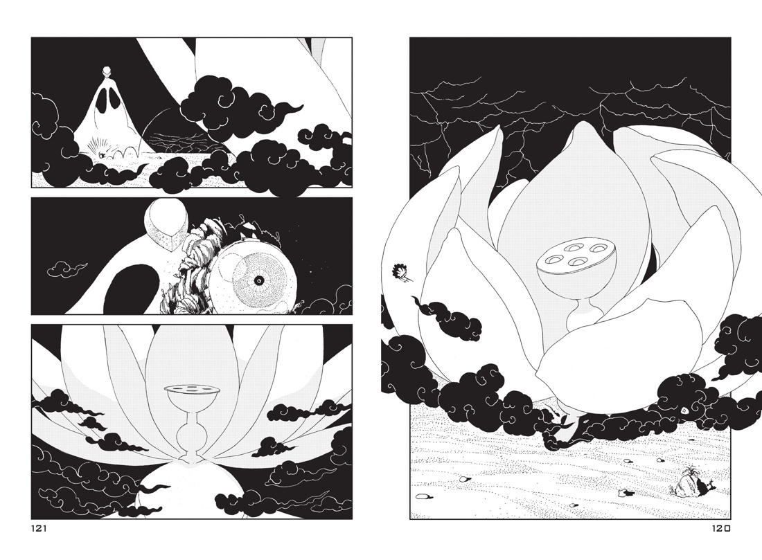 Разворот из манги Харуко Итикавы «Страна самоцветов 7. Книга 13» (перевод Анны Друзевой) © ООО «Издательская Группа «Азбука-Аттикус»