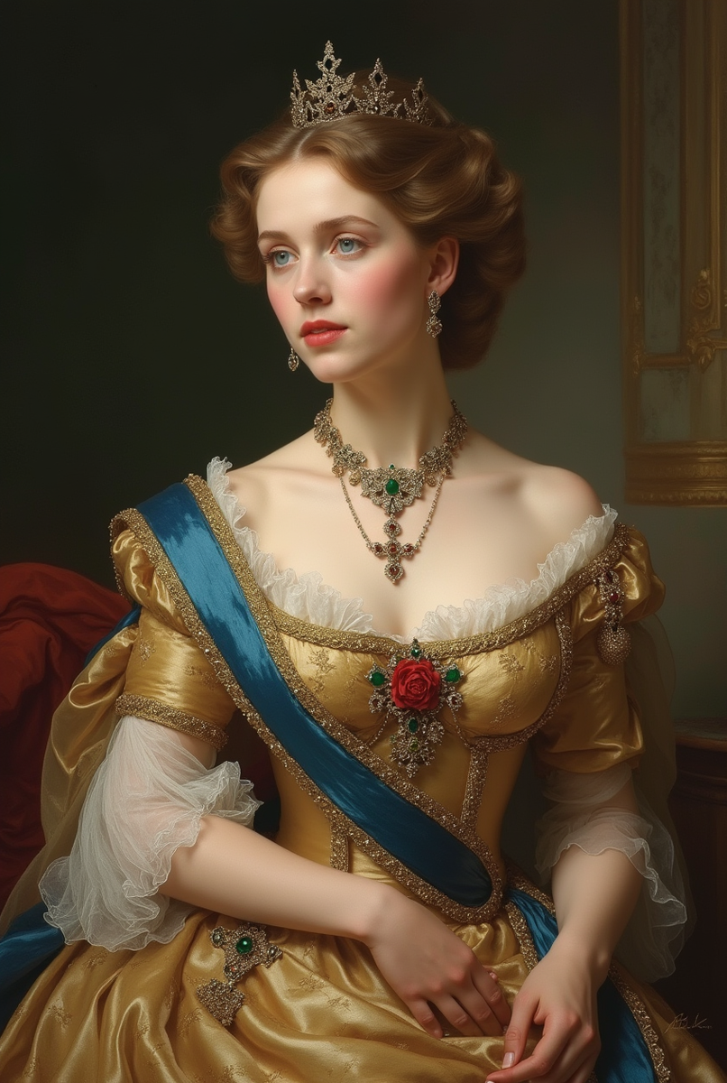 Реконструкция портрета Екатерины Павловны.