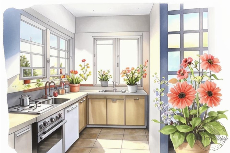 Политые цветы