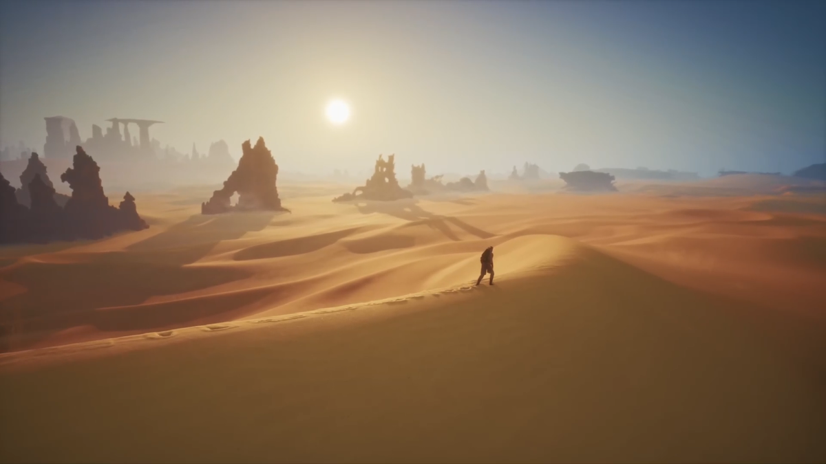 Скриншот из трейлера игры Dune: Awakening