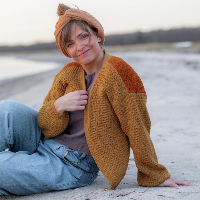 Кардиган спицами без застежки