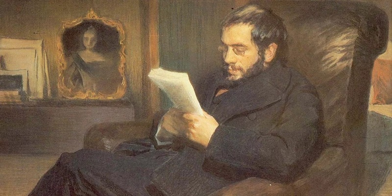 Л. Бакст. Портрет художника, критика и историка искусства Александра Николаевича Бенуа. 1898 год