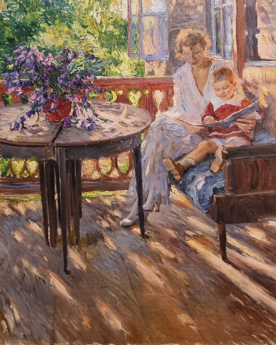 Александр Викторович Моравов: Семейный портрет,  1918-1919, х.м.