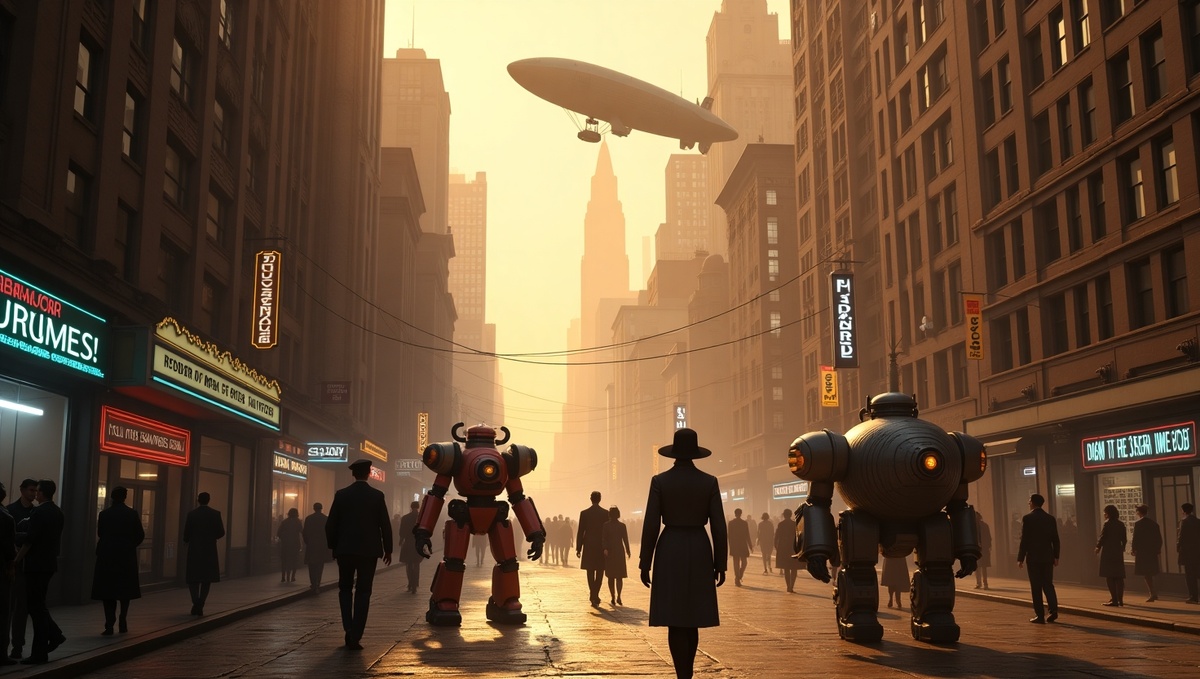 Городской пейзаж: «Индустриальный Нью-Йорк с ИИ»