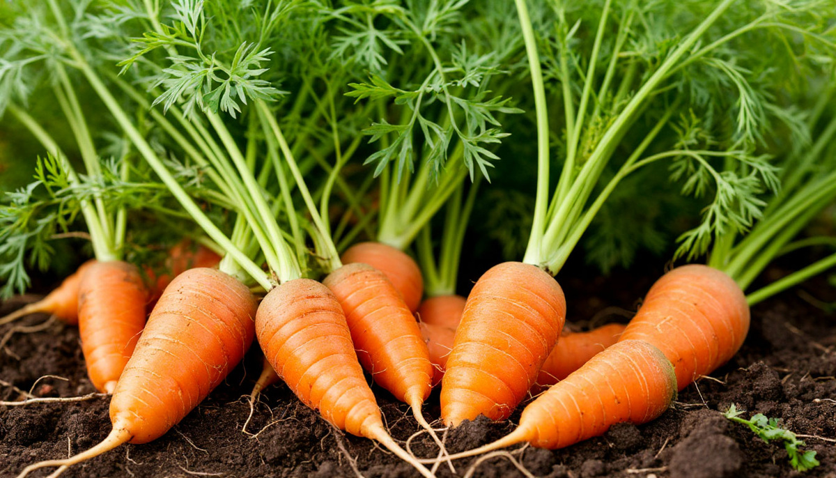 Морковь на грядке