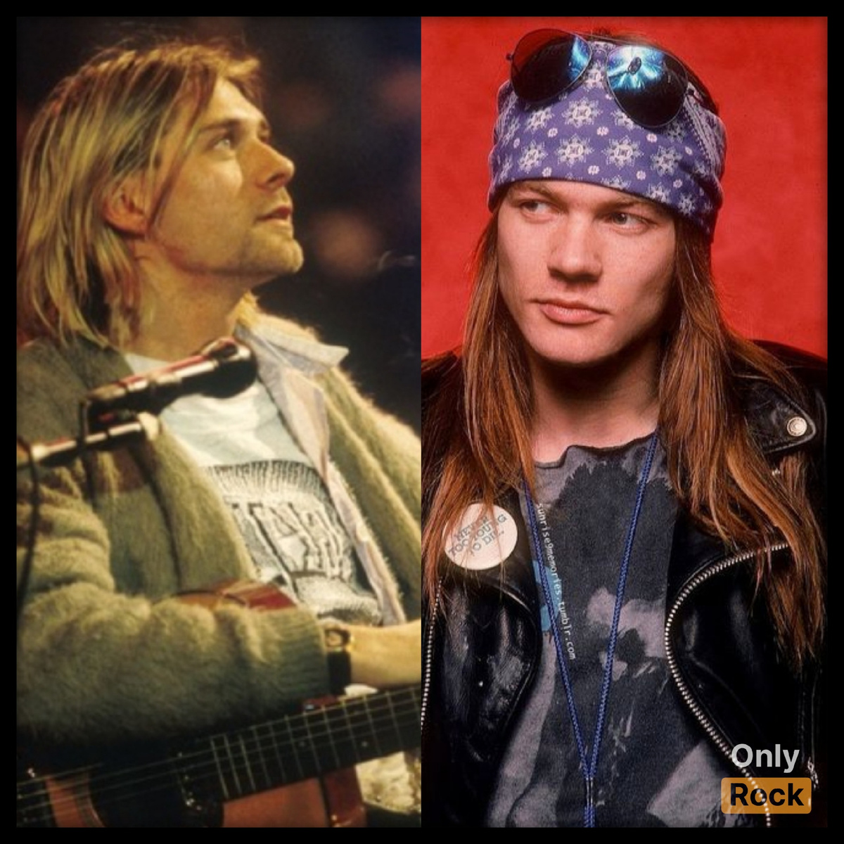 Курт Кобейн и Аксель Роуз