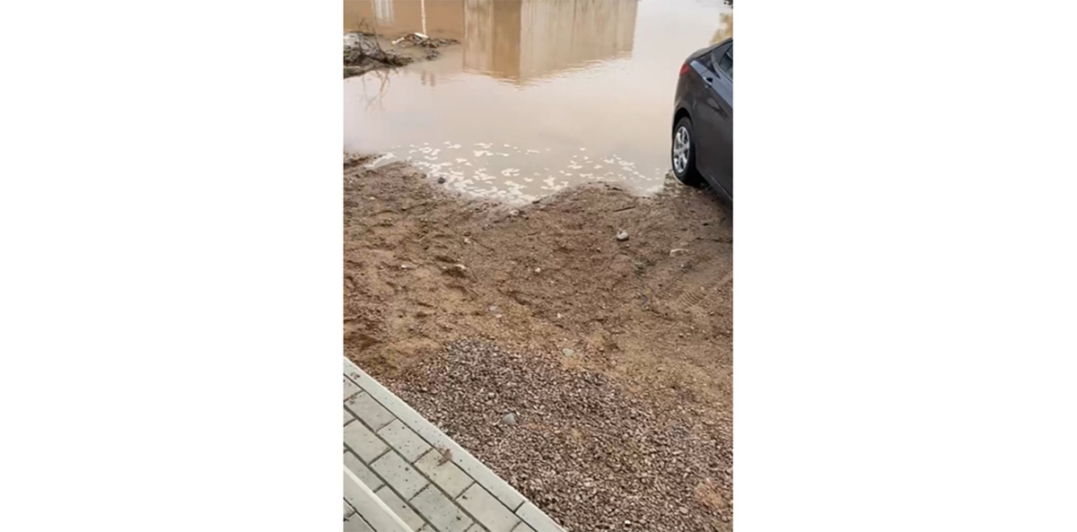                                        Вид с крыльца до отсыпки (люки септиков утонули)