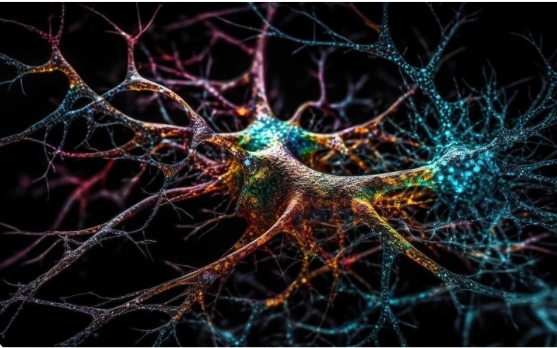 Фрагмент нейронной мети головного мозга.