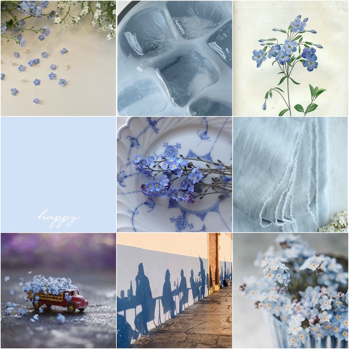 1. Голубое. Иллюстрации из открытых источников. Коллажи авторские.