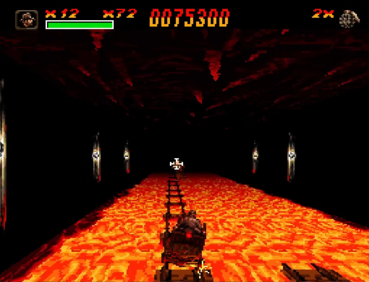 Indiana Jones' Greatest Adventures Super Nintendo езда на вагонетке
