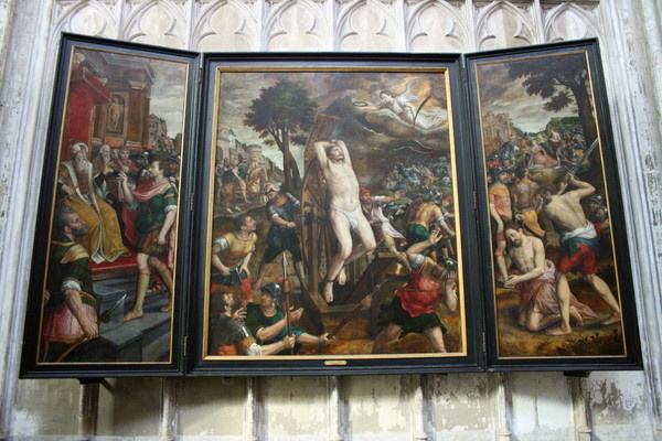 Микаэл ван Кокси , триптих , " Мученичество святого Георгия "