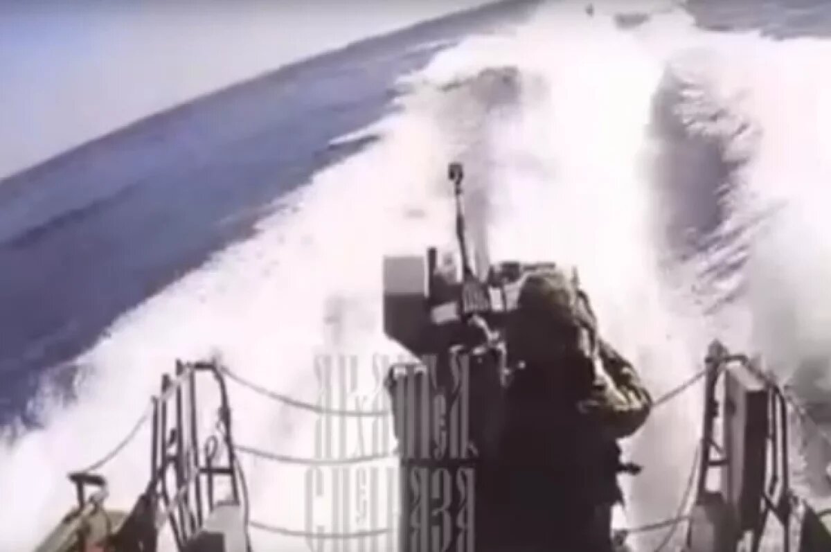    Появилось видео боя российских десантников против морских дронов ВСУ