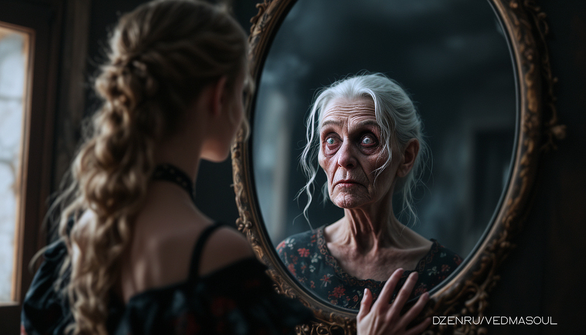 Авторское изображение @vedmasoul. Cгенерировано ИИ. Порча на красоту, молодость