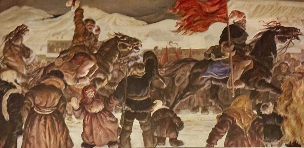 Николай Никонов. «Въезд Красной Армии в Красноярск». 1923