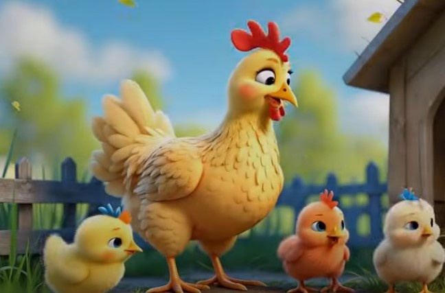 "Считалочка про цыплят 🐥 | Учим цифры с мамой-курочкой | Детская песенка" 🐣